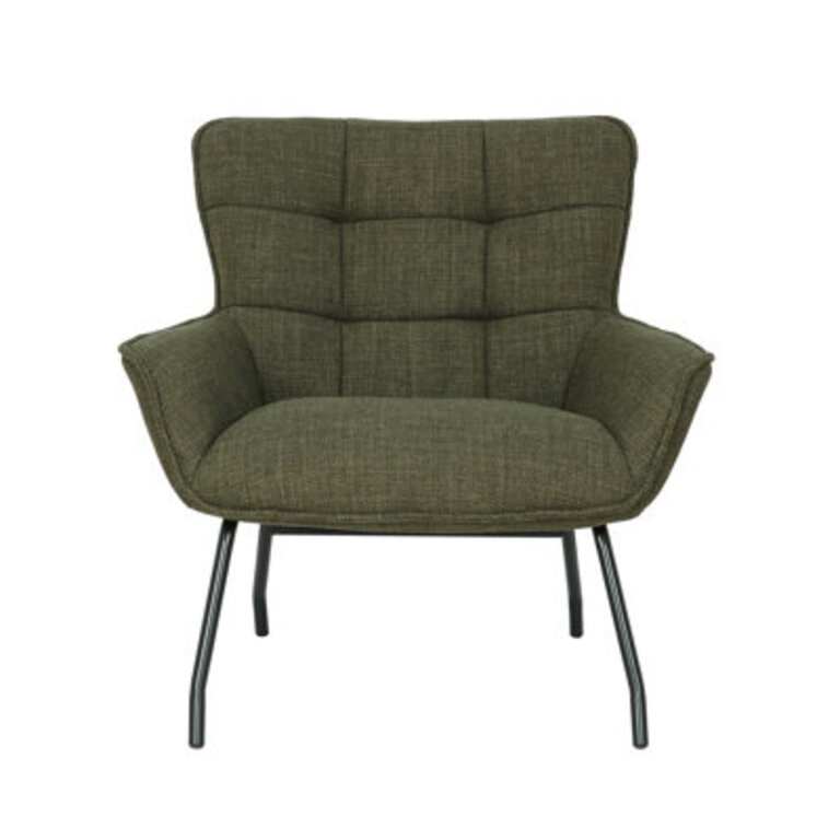 Fabric Accent Chair with Powder Coated Steel Legs