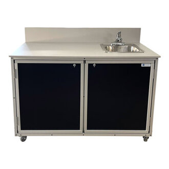 Workstation With Counter And Portable Sink - BLACK PSE-2046