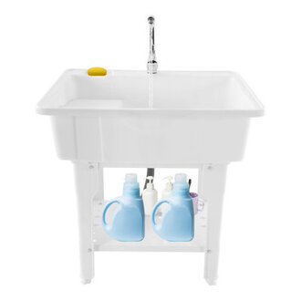 2283 L x 2205 W Free Standing Laundry Sink with Faucet