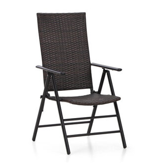 Alyah Folding Reclining Patio Dining Armchair With Adjustable Backrest