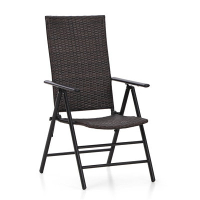 Alyah Folding Reclining Patio Dining Armchair With Adjustable Backrest