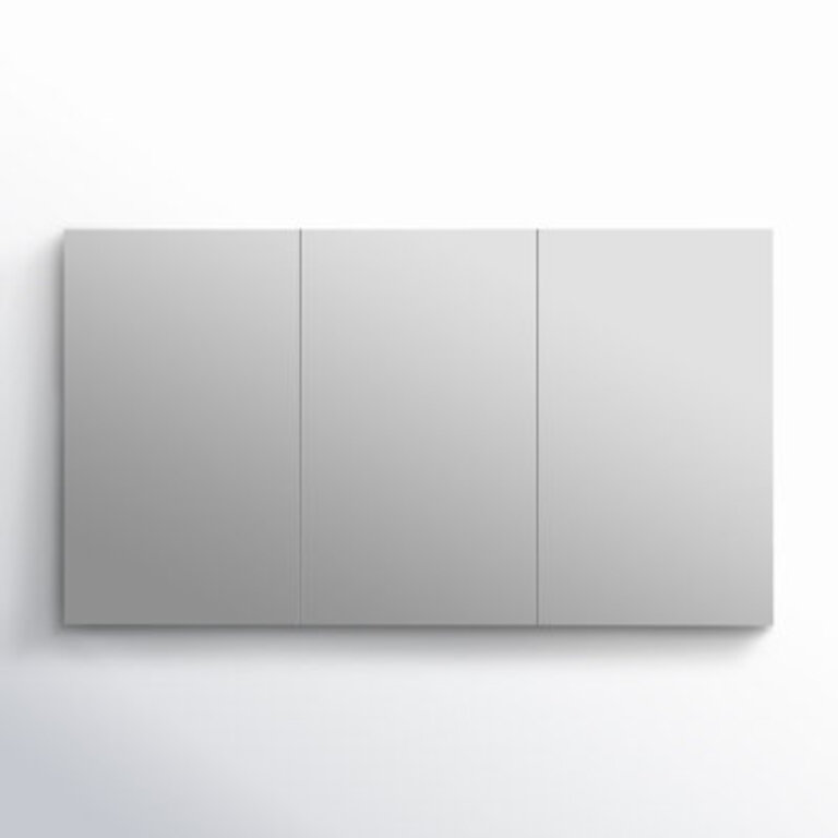 48 W x 26 H Surface Mount Frameless 3 Door Medicine Cabinet and 2 Adjustable Shelves