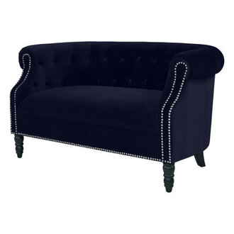 535 Rolled Arm Chesterfield Loveseat with Button Tufted Back and Nailhead Trim