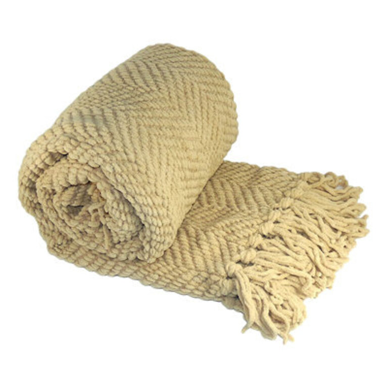 Tweed Knitted Throw Blanket