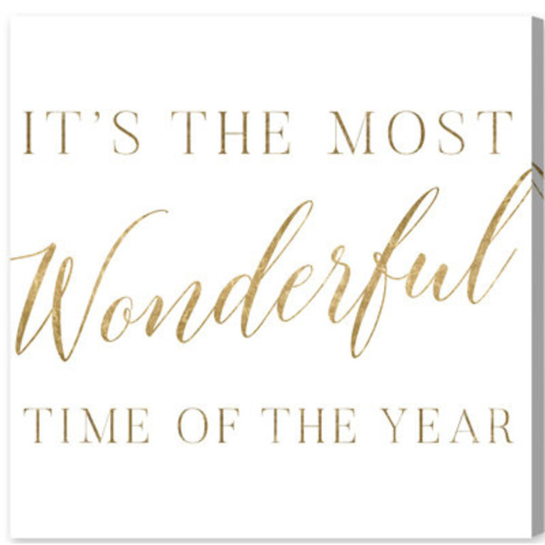 Wonderful Time Gold Textual Art onWrapped Canvas