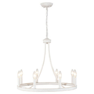 Gracie Oaks 2362 Farmhouse Chandelier 8 Lights Wagon Wheel Chandelier Round Rustic Foyer Chandeliers For Barn Kitchen Island Entry Living Room