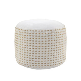 Mirabella 18 Wide Round Geometric Pouf Ottoman