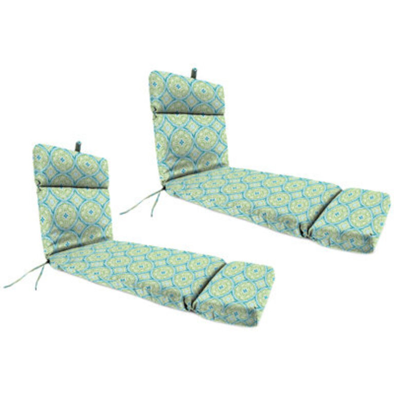 72 x 22 Outdoor Chaise Lounge Cushion with Ties