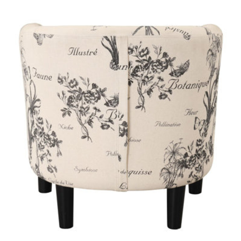 Pamplona 26 W Modern Stylish Soft and Breathable Upholstered Barrel Chair and Ottoman