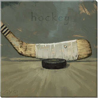 Mccarty Hockey Stick by Darren Gygi - Wrapped Canvas Painting Print