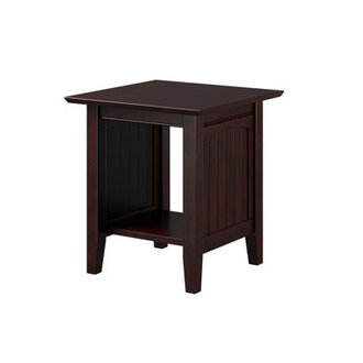 Tolleson Solid Wood End Table with Storage