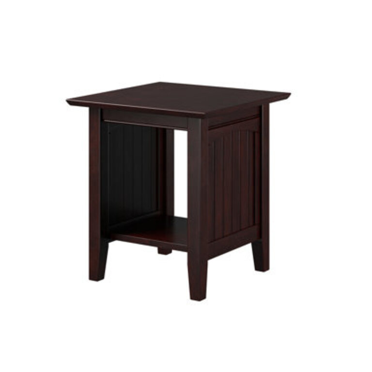 Tolleson Solid Wood End Table with Storage