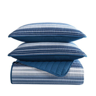 Nautica Raeford Nautica Coveside Cotton Reversible Blue Quilt Set