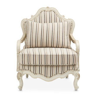 Lavelle Bergere Chenille Accent Chair - BirchClassic Pearl