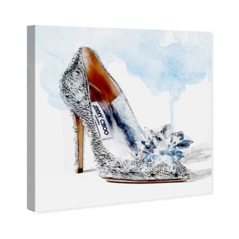 Crystal Shoe - Graphic Art on Canvas