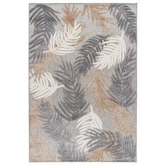 Hernandez Floral BeigeGrayBrown Indoor  Outdoor Area Rug