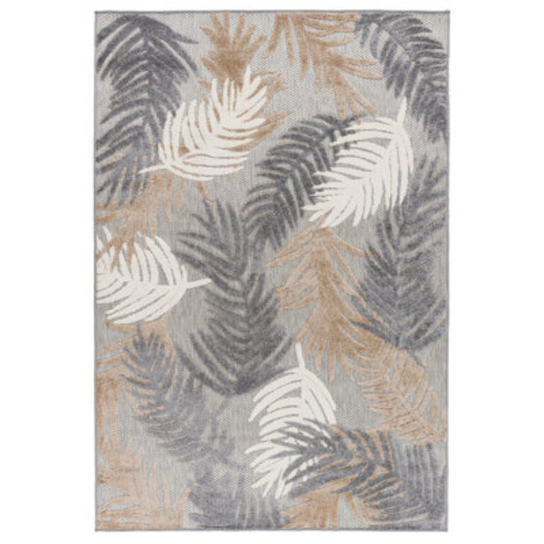 Hernandez Floral BeigeGrayBrown Indoor  Outdoor Area Rug