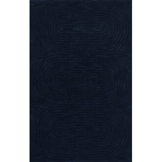 Tillie Handmade Tufted Wool Navy Area Rug