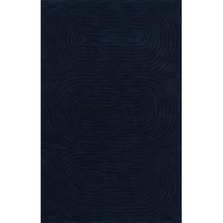 Tillie Handmade Tufted Wool Navy Area Rug