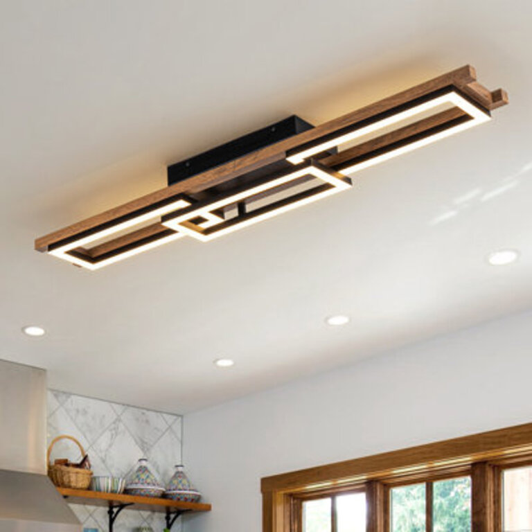 Chevee 3 - Light Matte Black 394 Kitchen Island Led Flush Mount