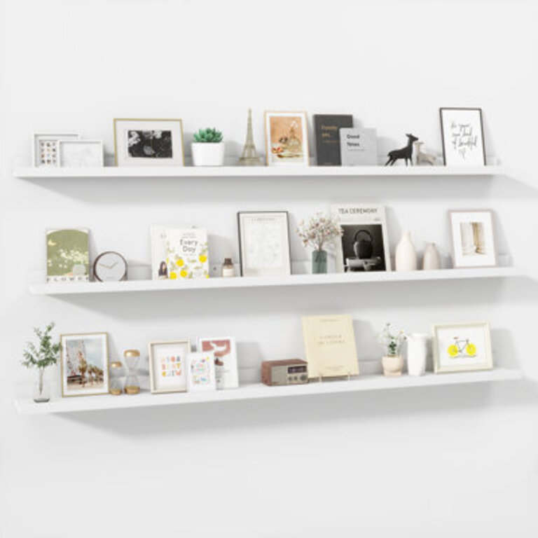 Wall-Mounted Floating Shelves for Bedroom Living Room