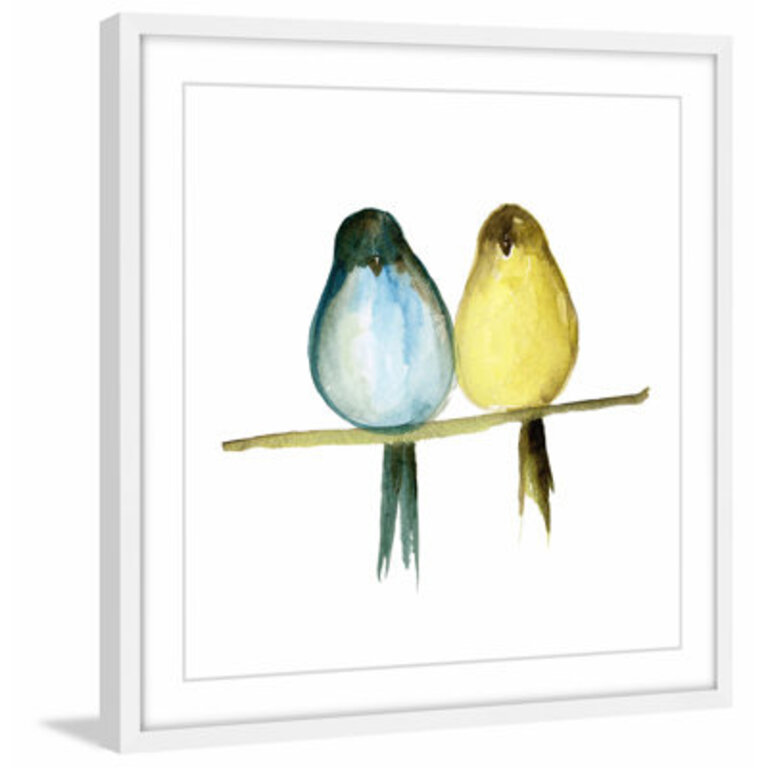 Lovebirds by Lindsay Megahed - Picture Frame Print on Paper