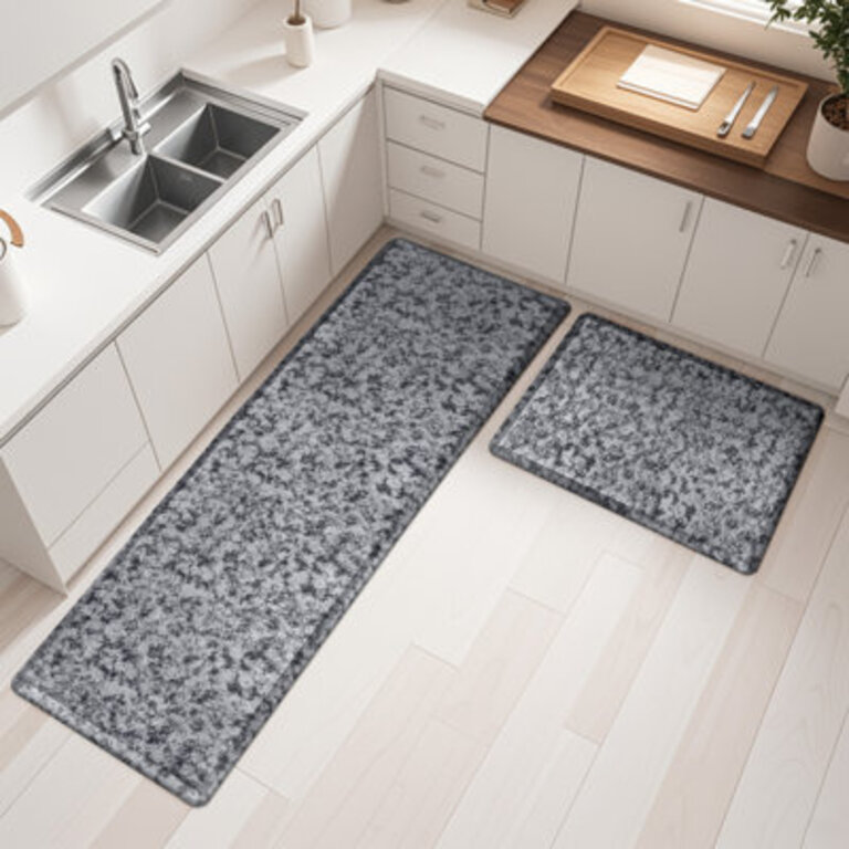 Airin Non-Skid Anti-Fatigue Waterproof Cushioned Kitchen Mat Set of 2