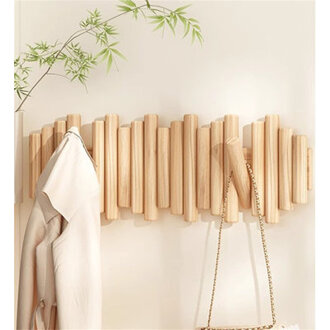 Bertila Solid Wood Freestanding 7 - Hook Wall Mounted Coat Rack