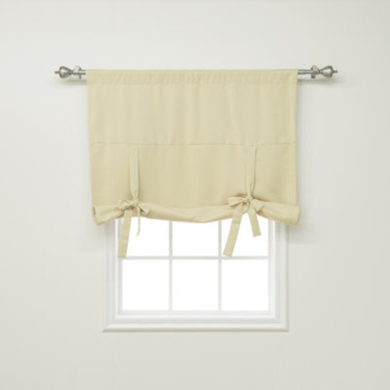 Room Darkening Tie-Up Window Shade