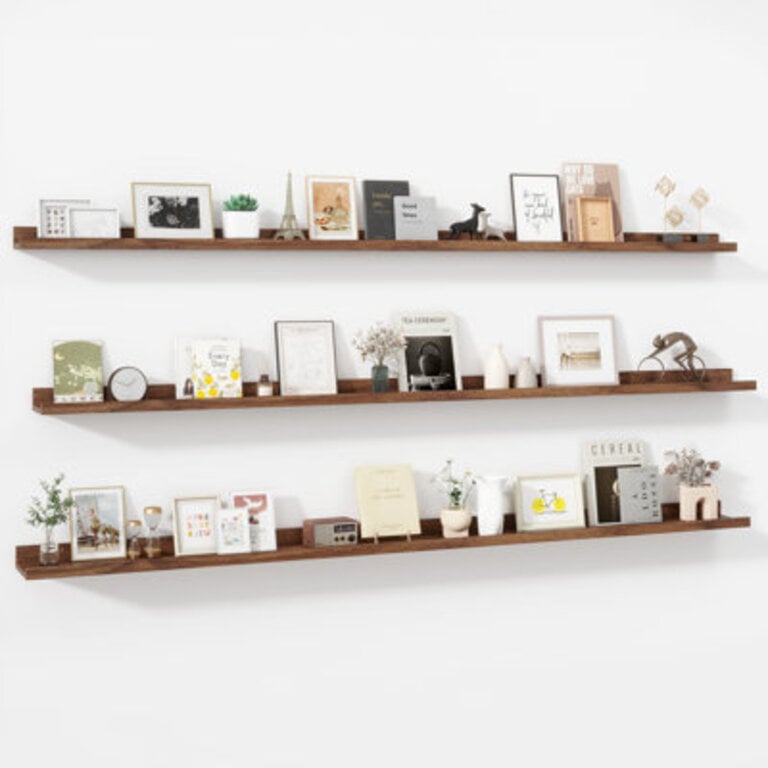 Wall-Mounted Floating Shelves for Bedroom Living Room
