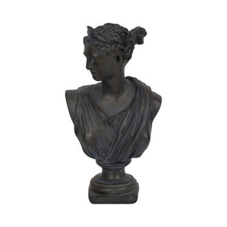 Grecian Bust Distressed Resin Novelty Sculpture