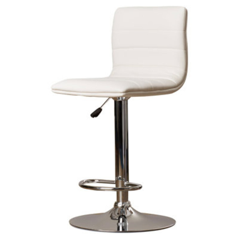 Clift Modern Upholstered Adjustable-Height Barstool with Footrest