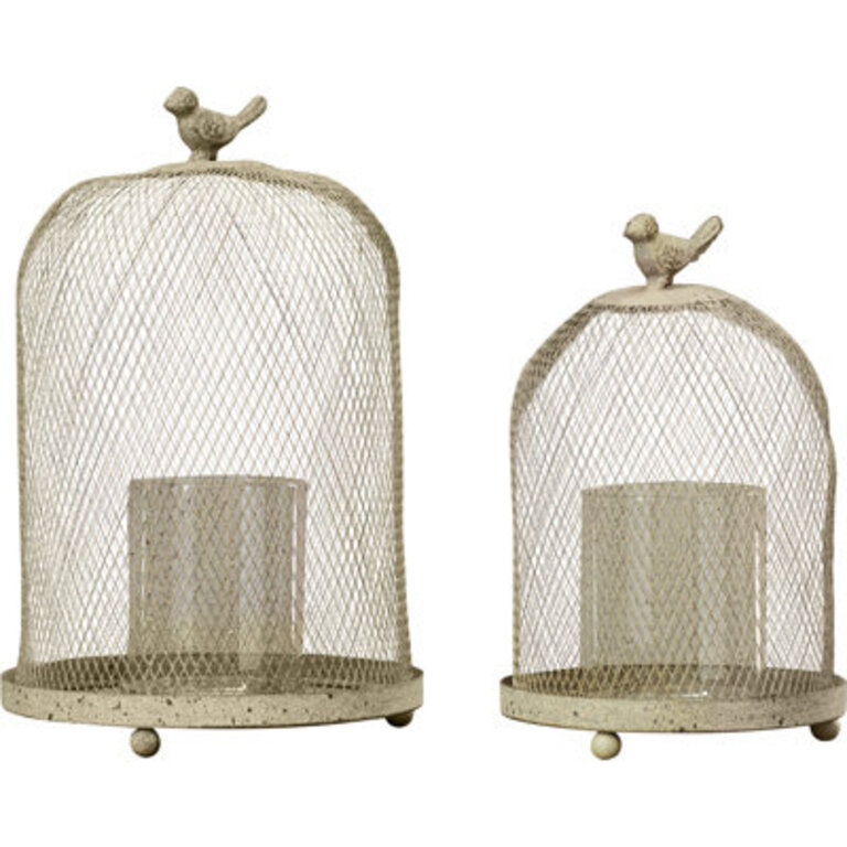 2 Piece Iron Tabletop Lantern Set
