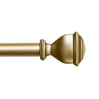 Exclusive Home Napoleon 1 Curtain Rod and Coordinating Finial Set