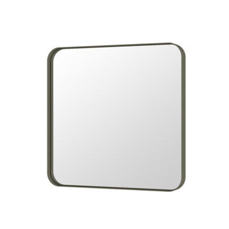 Lesamuel Filleted Corner Wall Mounted Mirror Bathroom Mirror Vanity Wall Mirror With Aluminum Frame
