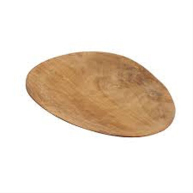 Toma Wood Oval Decorative Plate in Brown