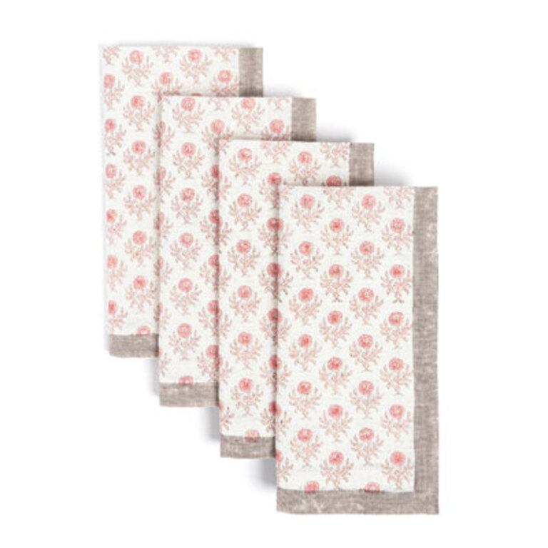 overback Hand-Blocked Napkins Set of 4