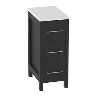 Mitesh 12 Single Bathroom Vanity with Engineered Marble Top