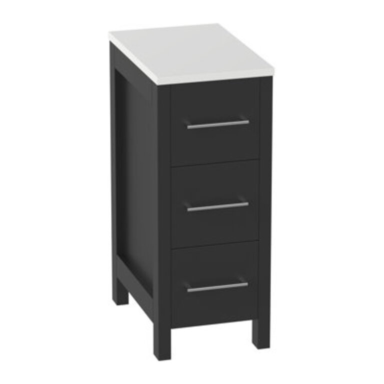 Mitesh 12 Single Bathroom Vanity with Engineered Marble Top