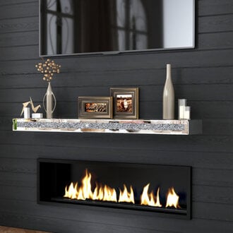 Glass Wall Shelf Floating Mantel Shelves
