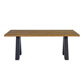 Morrisonville Rectangular Teak Outdoor Dining Table  787 in W 39 in D