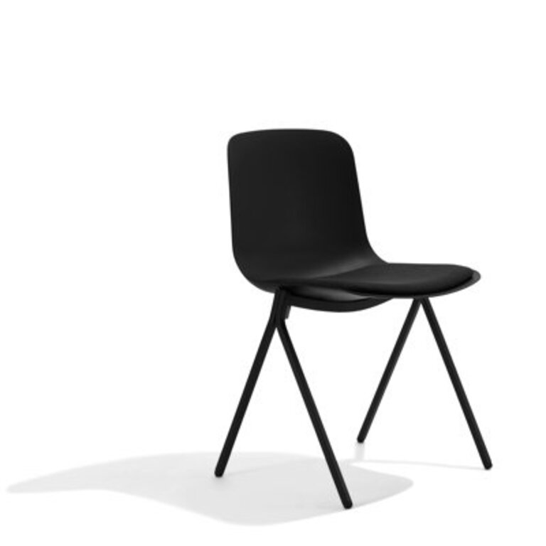 Key Side Stackable PolyesterPolyester Blend Seat Waiting Room Chair with Metal Frame