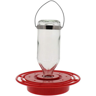 Birds Choice 8 oz Hummingbird Nectar Feeder with 8 Nectar Ports Red