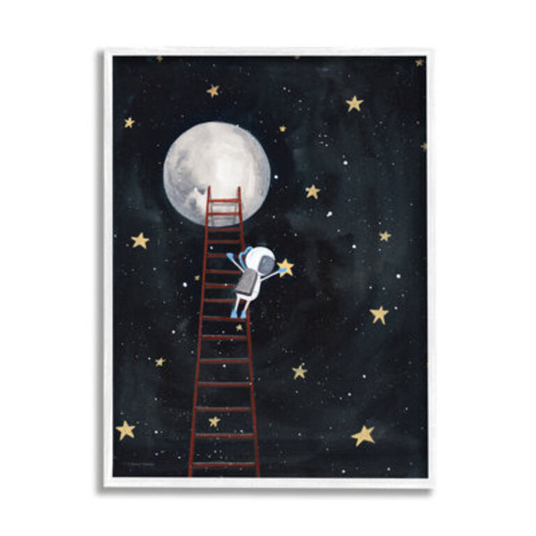 Dyer Avenue Ladder To The Moon Painting Print On Canvas