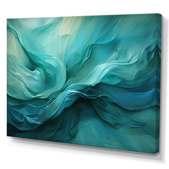 Turquoise Tranquility V - Abstract Landscapes Canvas Prints