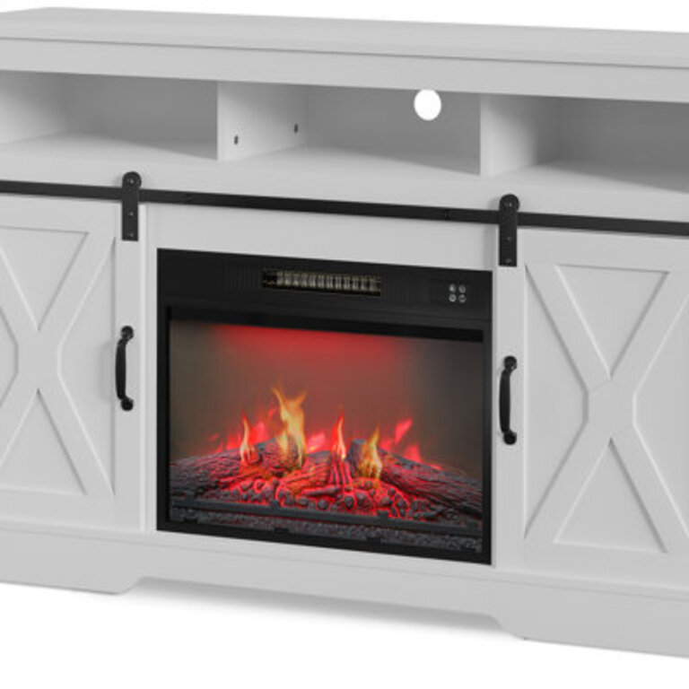 23 W Electric Fireplace Insert with 6 Adjustable Color Flame