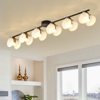 6 - Light 4724 Linear Glass Dimmable Flush Mount