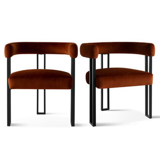 Adelyn 17 Seat Height Velvet Upholstered Kitchen Dining Armchair