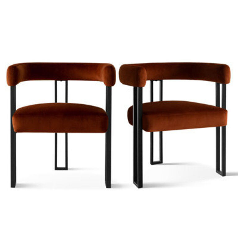 Adelyn 17 Seat Height Velvet Upholstered Kitchen Dining Armchair