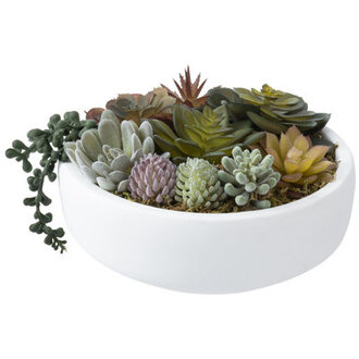 43 Faux Succulent in Ceramic Pot